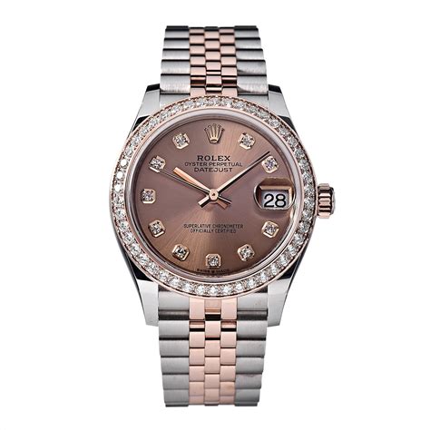 Rolex everose gold diamond set